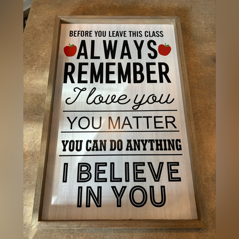Classroom sign